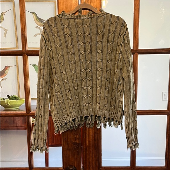 Zenana Outfitters Green Cable Knit Sweater - Picture 4 of 4